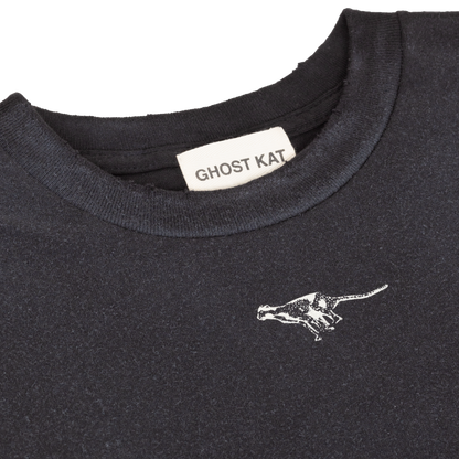 DISTRESSED LOGO TEE (FADED BLACK)