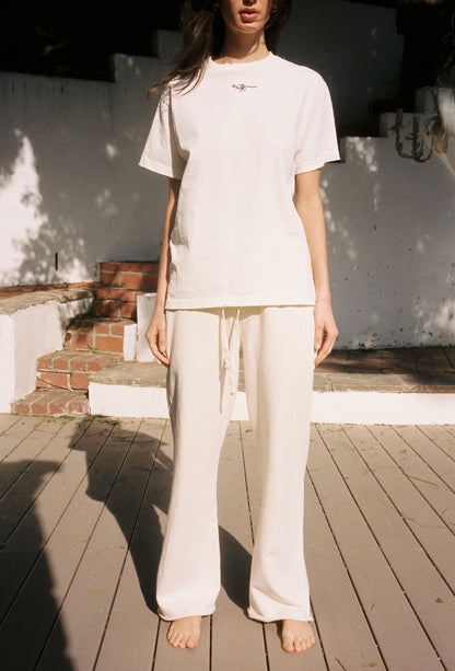 DISTRESSED LOGO TEE (CREAM)