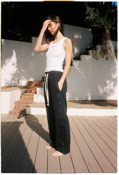 STRAIGHT LEG SWEATPANTS (BLACK)